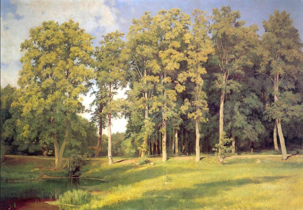 Ivan Shishkin Grove near Pond